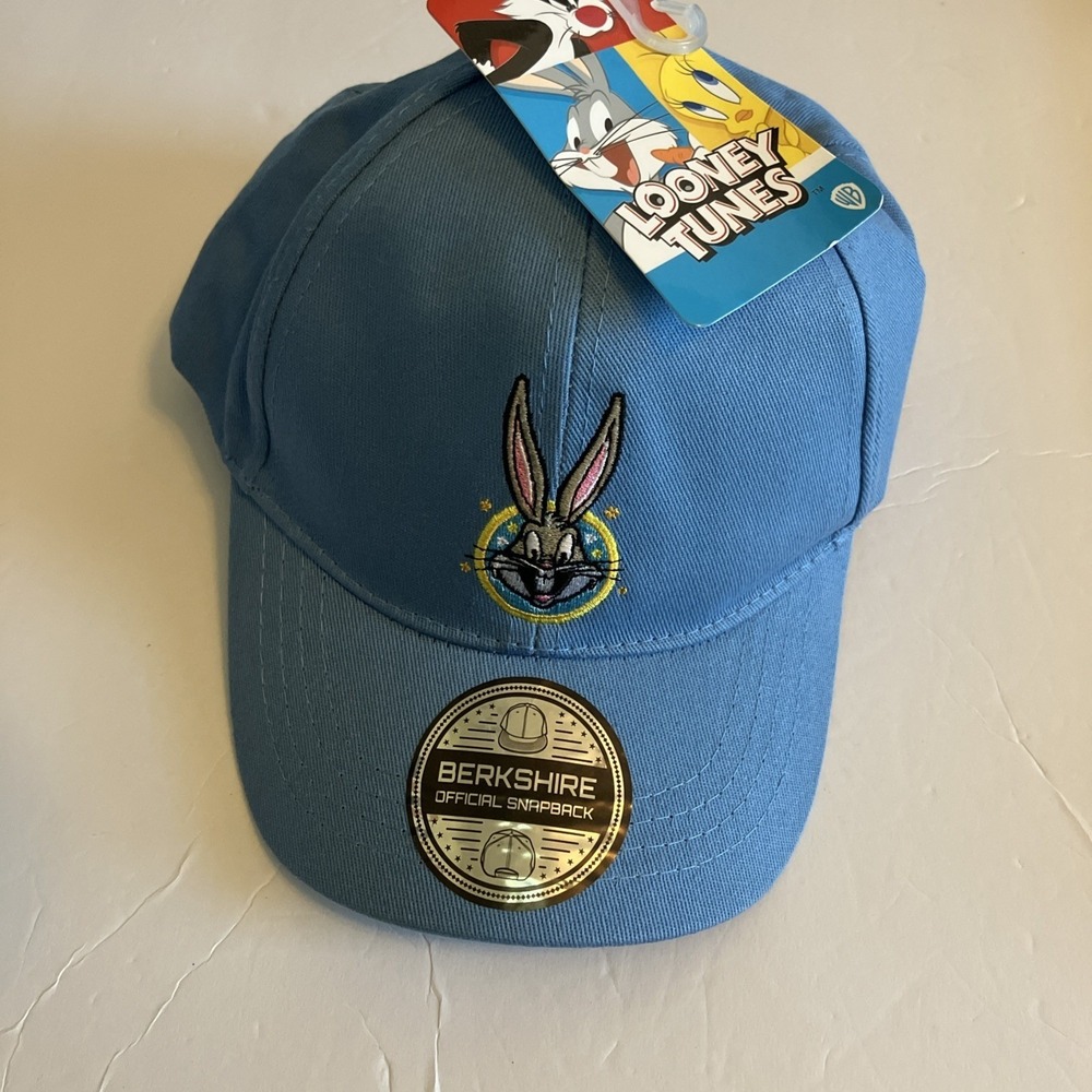 Looney Tunes Snapback Hat Girls OSFM Blue NWT Bugs Bunny Berkshire LT141